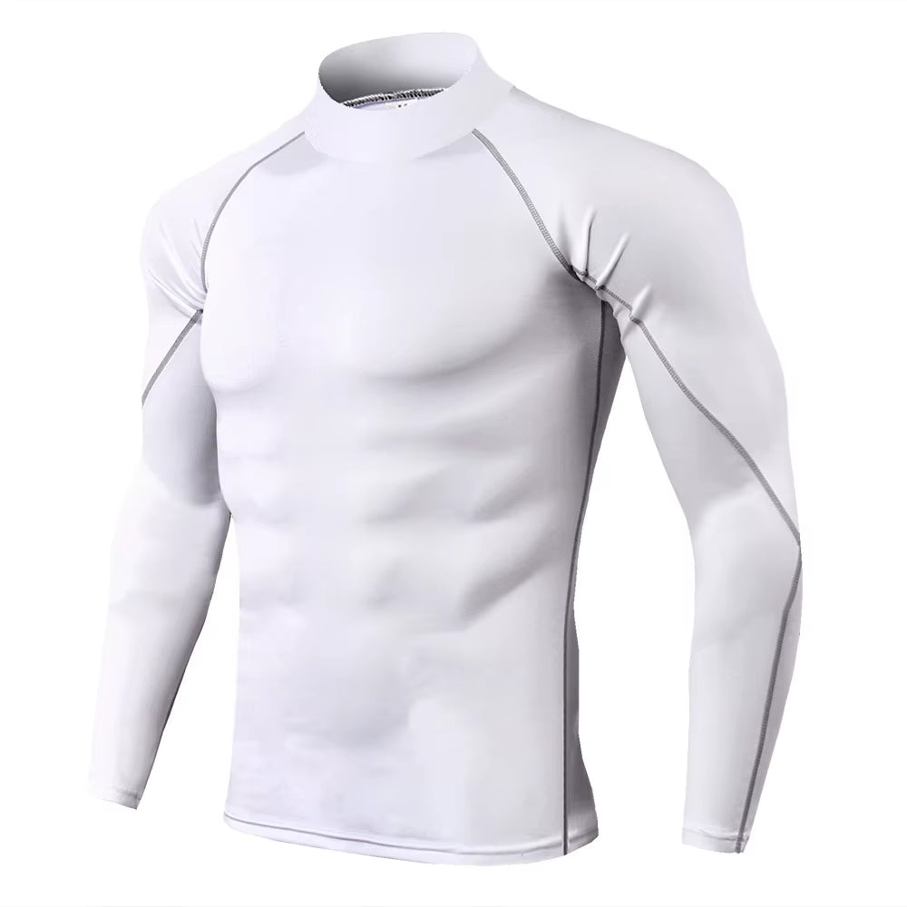 Men Bodybuilding Sport T-Shirt Quick Dry Running Shirt Long Sleeve Compression Top Gym T Shirt Men Fitness Tight Rashgard