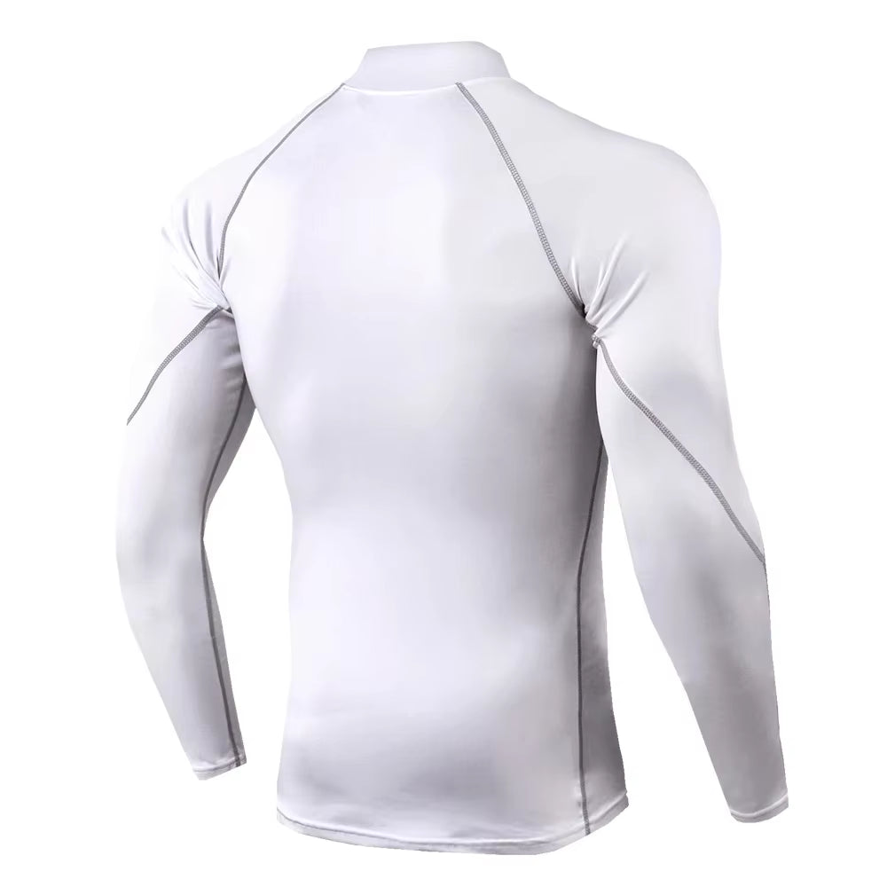 Men Bodybuilding Sport T-Shirt Quick Dry Running Shirt Long Sleeve Compression Top Gym T Shirt Men Fitness Tight Rashgard