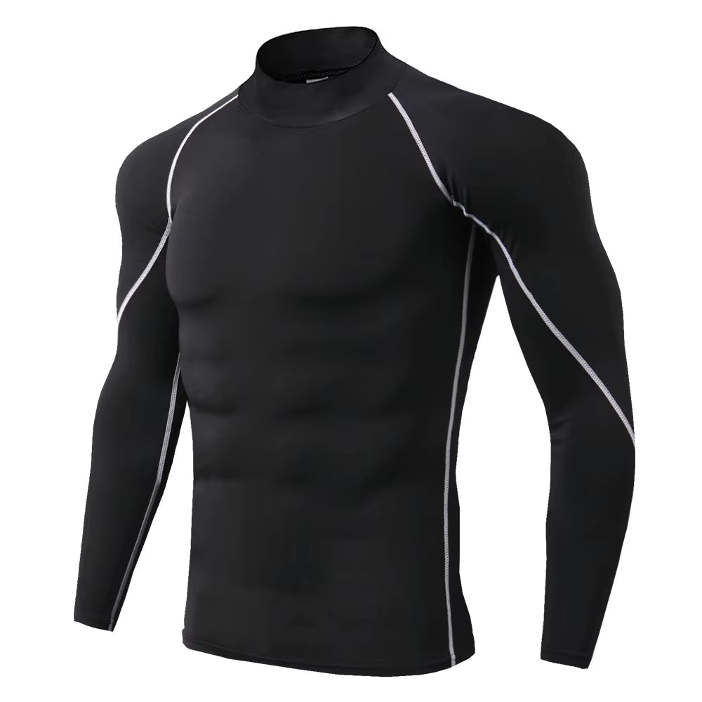 Men Bodybuilding Sport T-Shirt Quick Dry Running Shirt Long Sleeve Compression Top Gym T Shirt Men Fitness Tight Rashgard