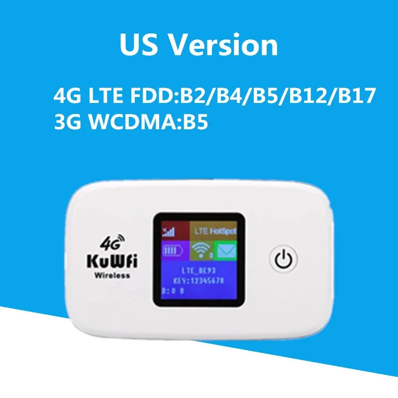 4G Mobile Router 150Mbps Wirelress Wifi Hotspot Protable LTE Router 2400Mah 4G Mini Router Low Power with SIM Card Slot