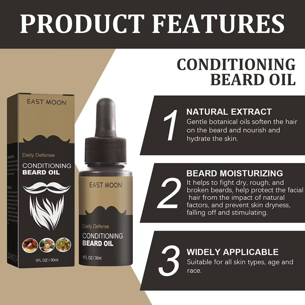 30Ml Beard Growth Oil Serum for Men Beard Growth and Grooming Soften Strengthen Styling Beard Oil Nourish Beard Care Oil