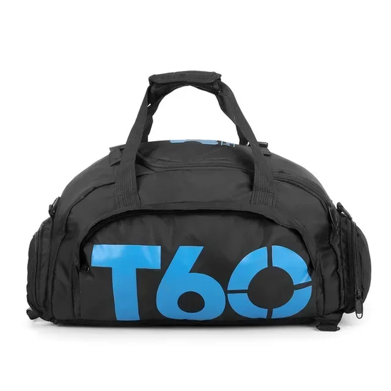 Bolsa de gimnasio impermeable T60 con compartimento para zapatos, un bolso deportivo ideal como mochila de viaje para hombres y mujeres.