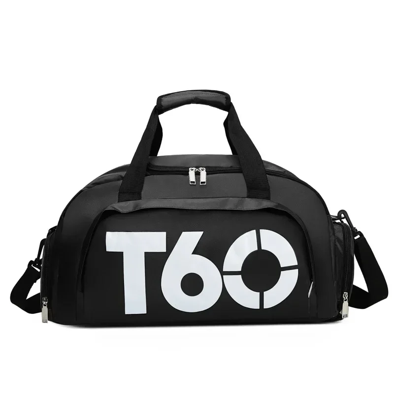 Bolsa de gimnasio impermeable T60 con compartimento para zapatos, un bolso deportivo ideal como mochila de viaje para hombres y mujeres.