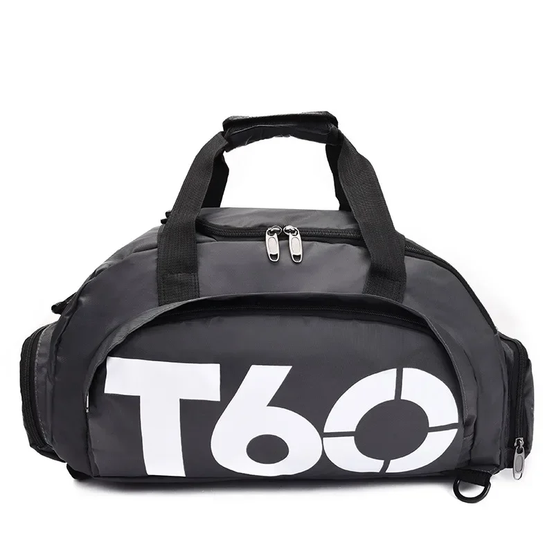 Bolsa de gimnasio impermeable T60 con compartimento para zapatos, un bolso deportivo ideal como mochila de viaje para hombres y mujeres.