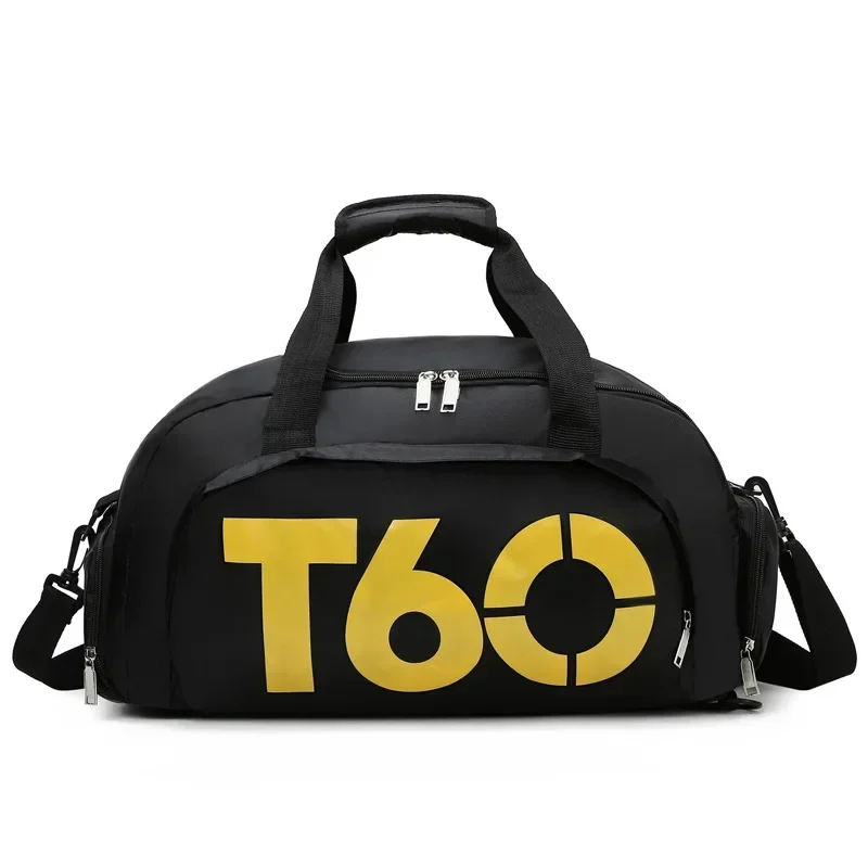 Bolsa de gimnasio impermeable T60 con compartimento para zapatos, un bolso deportivo ideal como mochila de viaje para hombres y mujeres.