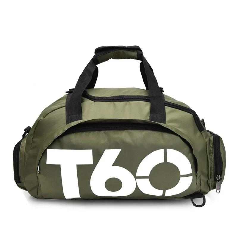 Bolsa de gimnasio impermeable T60 con compartimento para zapatos, un bolso deportivo ideal como mochila de viaje para hombres y mujeres.