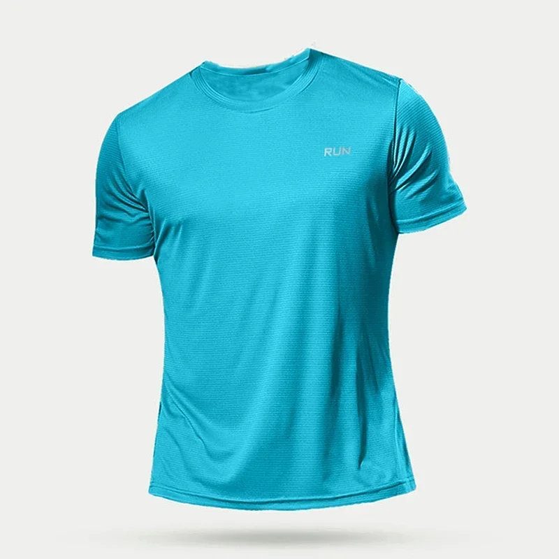 Playera Deportiva de Seda de Hielo para Hombre – Camiseta Casual de Manga Corta Transpirable, Frescura Instantánea y Secado Rápido para Gimnasio y Correr