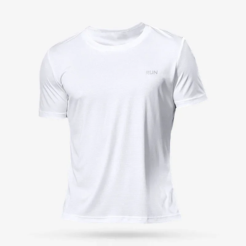 Playera Deportiva de Seda de Hielo para Hombre – Camiseta Casual de Manga Corta Transpirable, Frescura Instantánea y Secado Rápido para Gimnasio y Correr