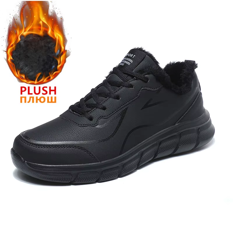 Tenis de Invierno con Forro de Felpa para Hombre – Tenis Casuales Térmicos, Calzado Deportivo Ligero, Cómodo y Antideslizante para Caminar