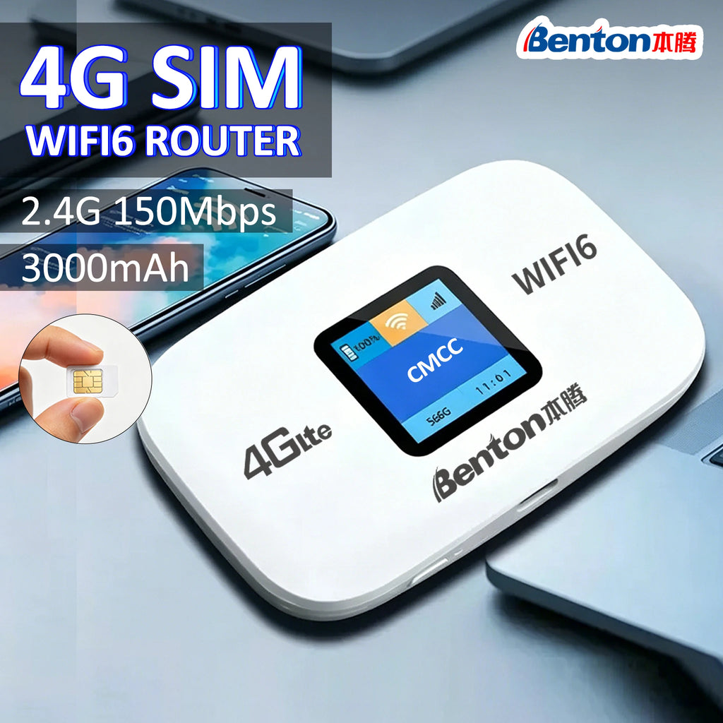 M126T Unlocked 3000Mah Wifi6 4G SIM Router Portable Travel Router USB 4G LTE Router for Asia Europe Africa Middle East