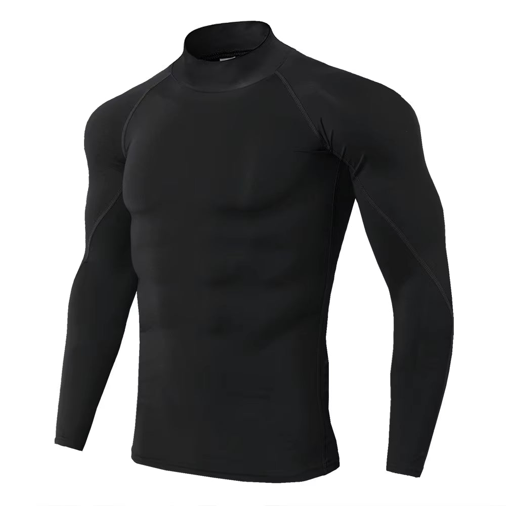 Men Bodybuilding Sport T-Shirt Quick Dry Running Shirt Long Sleeve Compression Top Gym T Shirt Men Fitness Tight Rashgard
